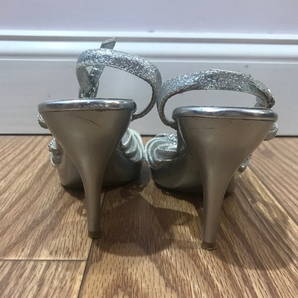 Silver Strappy Heels - Picture 7 of 7